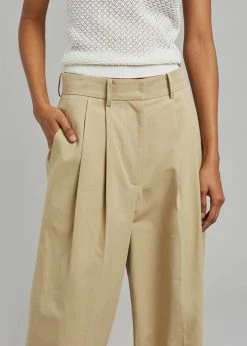 The Frankie Shop Tansy Cotton Pants - Camel