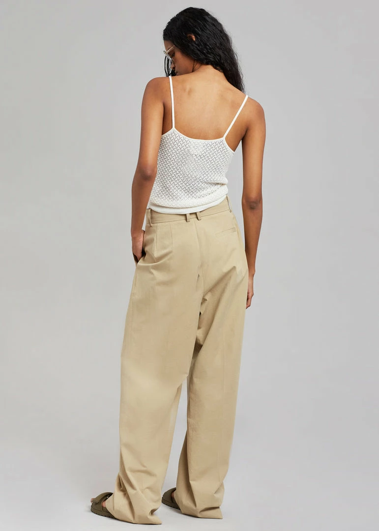 Cheap π The Frankie Shop Tansy Cotton Pants - Camel β€οΈ 6 The Frankie Shop Tansy Cotton Pants - Camel