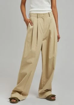 Cheap π The Frankie Shop Tansy Cotton Pants - Camel β€οΈ 9 The Frankie Shop Tansy Cotton Pants - Camel