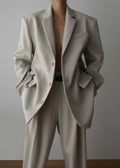 Coupon π€© The Frankie Shop Tansy Oversized Blazer - Beige CLOTHING π― 29 The Frankie Shop Tansy Oversized Blazer - Beige CLOTHING