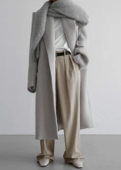 The Frankie Shop Tansy Pleated Trousers - Beige CLOTHING