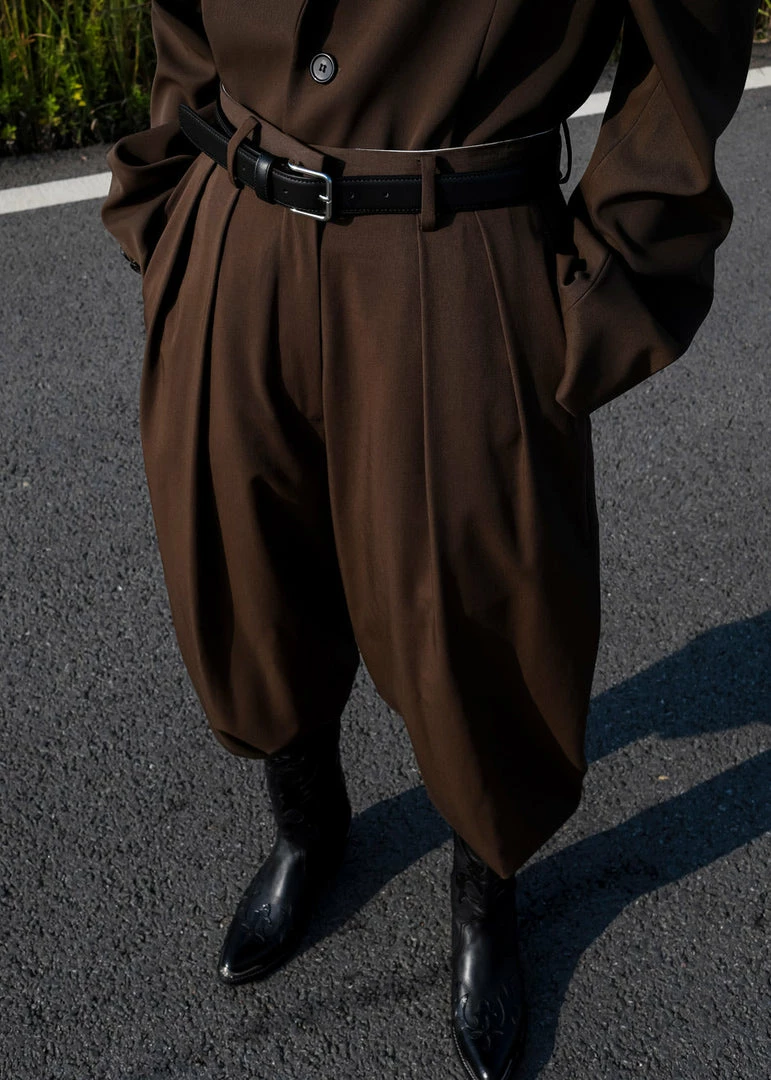 Coupon π The Frankie Shop CLOTHING Tansy Pleated Trousers - Chocolate π 13 The Frankie Shop CLOTHING Tansy Pleated Trousers - Chocolate