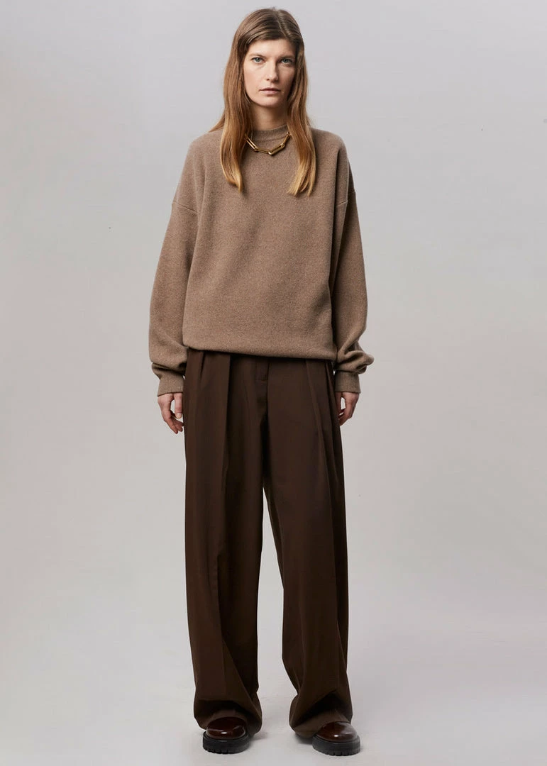 Coupon π The Frankie Shop CLOTHING Tansy Pleated Trousers - Chocolate π 9 The Frankie Shop CLOTHING Tansy Pleated Trousers - Chocolate