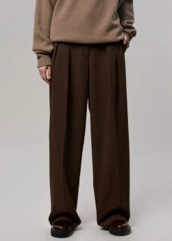 Coupon π The Frankie Shop CLOTHING Tansy Pleated Trousers - Chocolate π 20 The Frankie Shop CLOTHING Tansy Pleated Trousers - Chocolate