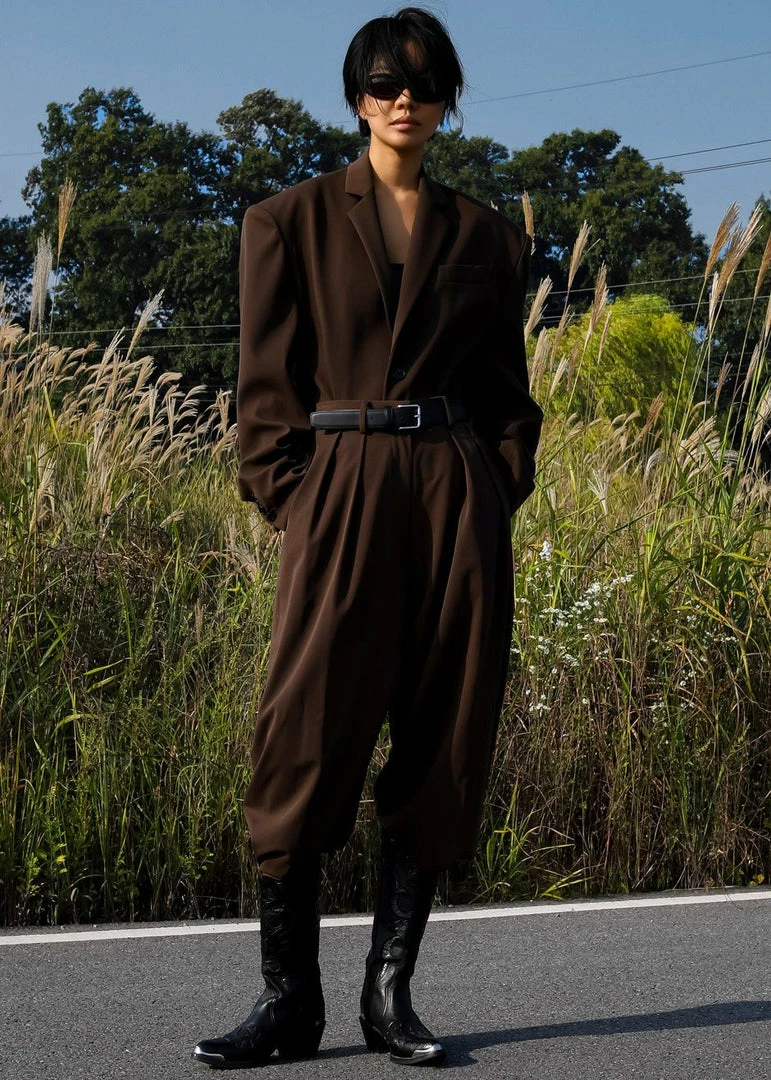 Coupon π The Frankie Shop CLOTHING Tansy Pleated Trousers - Chocolate π 5 The Frankie Shop CLOTHING Tansy Pleated Trousers - Chocolate