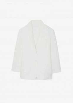 Blossom Tara Linen Blazer - Off White CLOTHING