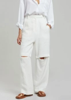 Blossom CLOTHING Tara Linen Pants - Off White