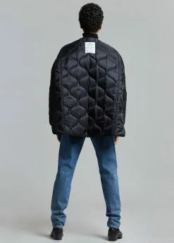 The Frankie Shop Teddy Quilted Jacket - Black