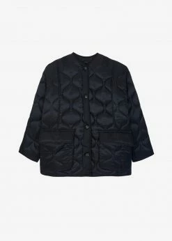 The Frankie Shop Teddy Quilted Jacket - Black