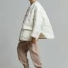 The Frankie Shop CLOTHING Teddy Quilted Jacket - Ivory/Clay