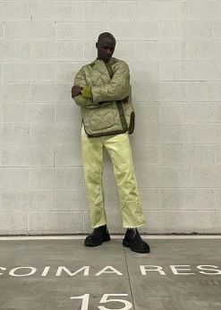 The Frankie Shop Teddy Quilted Jacket - Moss Green CLOTHING