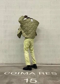 The Frankie Shop Teddy Quilted Jacket - Moss Green CLOTHING