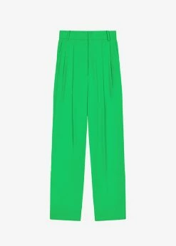 The Frankie Shop Tess Pleated Pants - Kelly Green