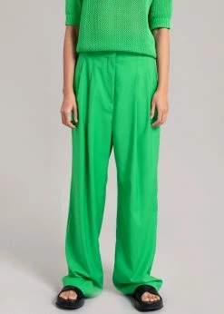 The Frankie Shop Tess Pleated Pants - Kelly Green