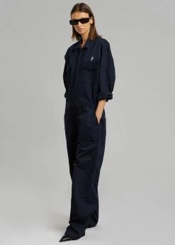 The Frankie Shop TFS Oversized Boiler Suit - Navy