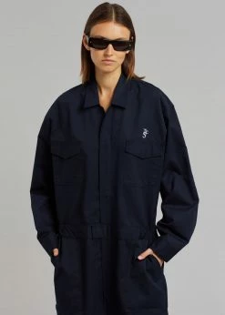 The Frankie Shop TFS Oversized Boiler Suit - Navy