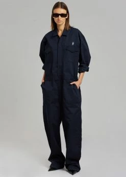 The Frankie Shop TFS Oversized Boiler Suit - Navy