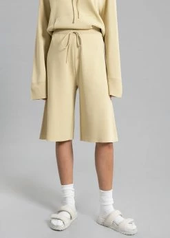 Blossom CLOTHING Thea Knit Bermuda Shorts - Straw