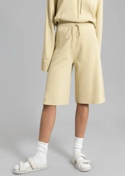 Blossom CLOTHING Thea Knit Bermuda Shorts - Straw