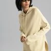 Blossom Thea Knit Hoodie - Straw CLOTHING