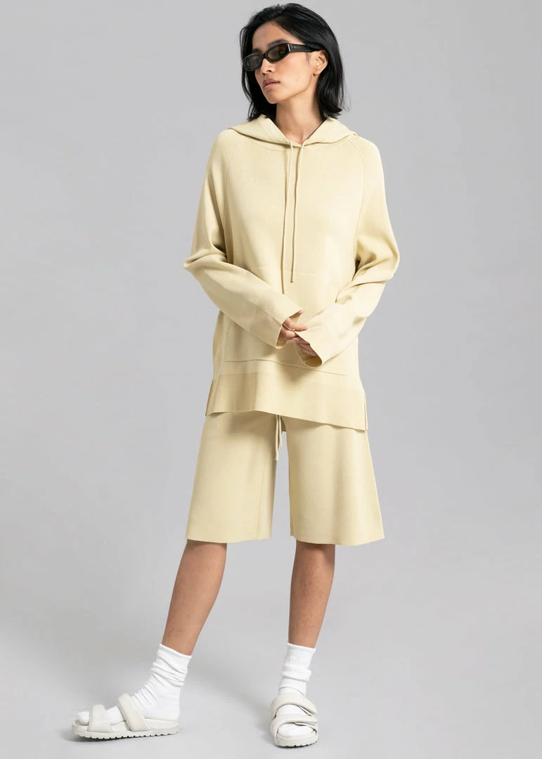 Hot Sale π Blossom Thea Knit Hoodie - Straw CLOTHING π 4 Blossom Thea Knit Hoodie - Straw CLOTHING