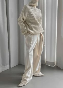 Paper Moon CLOTHING Thelma Ribbed Sweater - Cream