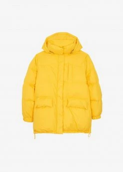 The Frankie Shop Tignes Recycled Long Puffer - Marigold