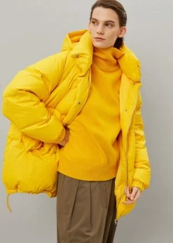 The Frankie Shop Tignes Recycled Long Puffer - Marigold
