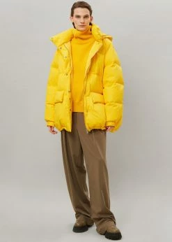 The Frankie Shop Tignes Recycled Long Puffer - Marigold