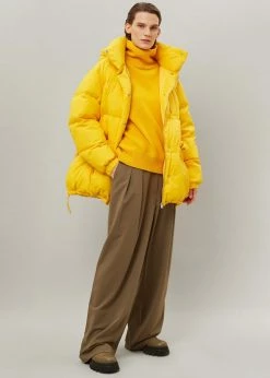 The Frankie Shop Tignes Recycled Long Puffer - Marigold