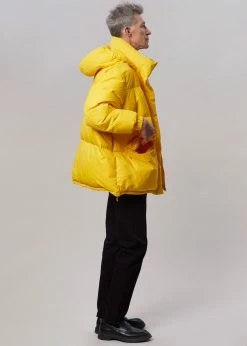 The Frankie Shop Tignes Recycled Long Puffer - Marigold