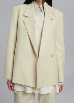 The Frankie Shop Tolko Blazer - Pale Yellow CLOTHING