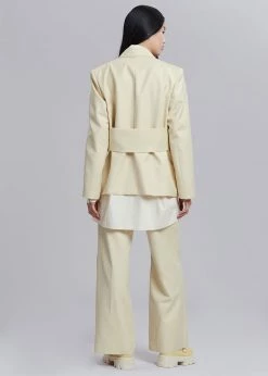 The Frankie Shop Tolko Blazer - Pale Yellow CLOTHING