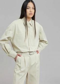 The Frankie Shop CLOTHING Tomo Pleated Pants - Beige