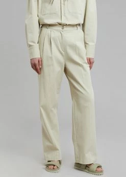 The Frankie Shop CLOTHING Tomo Pleated Pants - Beige