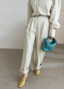 The Frankie Shop CLOTHING Tomo Pleated Pants - Beige