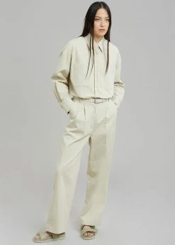 The Frankie Shop CLOTHING Tomo Pleated Pants - Beige