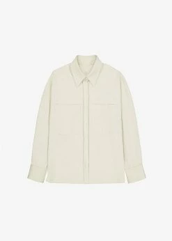 The Frankie Shop Tomo Pocket Shirt - Beige CLOTHING