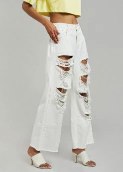 Doreen CLOTHING Tory Ripped Jeans - White
