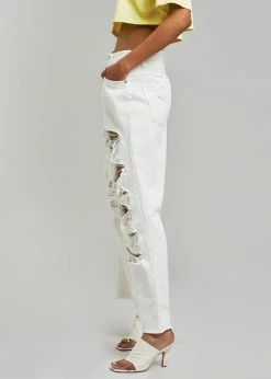 Doreen CLOTHING Tory Ripped Jeans - White