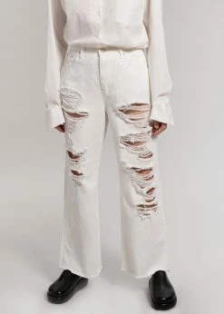 Doreen CLOTHING Tory Ripped Jeans - White