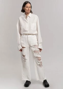Doreen CLOTHING Tory Ripped Jeans - White
