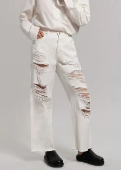 Doreen CLOTHING Tory Ripped Jeans - White