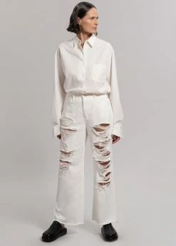 Doreen CLOTHING Tory Ripped Jeans - White