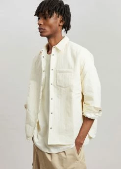 The Frankie Shop Tove Padded Shirt - Cream CLOTHING
