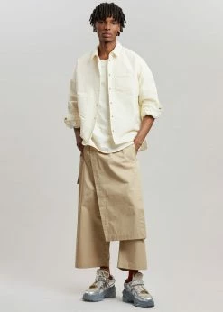 The Frankie Shop Tove Padded Shirt - Cream CLOTHING