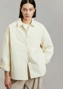 The Frankie Shop Tove Padded Shirt - Cream CLOTHING