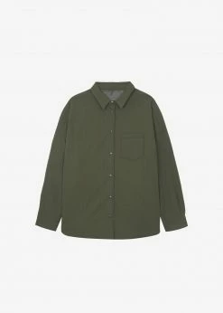 The Frankie Shop Tove Padded Shirt - Khaki CLOTHING