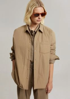 The Frankie Shop Tove Padded Shirt - Natural CLOTHING