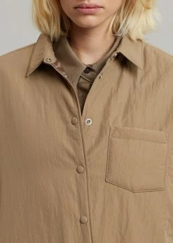The Frankie Shop Tove Padded Shirt - Natural CLOTHING